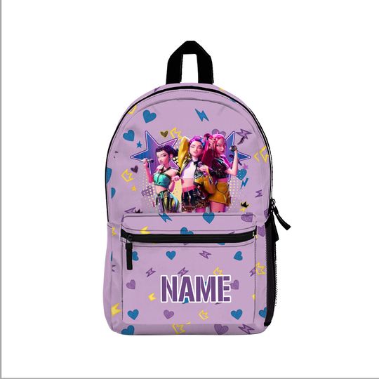 Customizable K-Pop Demon Hunter Backpack, Write Your Name in Huntrix Style