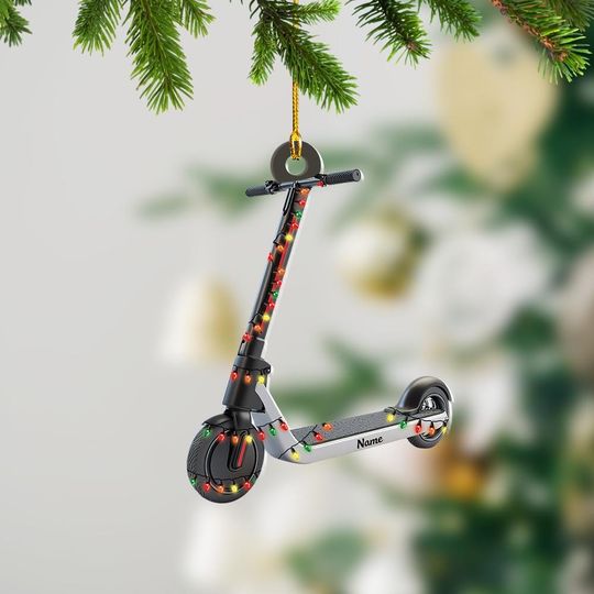 Discover Personalized Scooter Ornament, Scooter Christmas Ornament, Electric Scooter Hanging Ornament, Kid Scooter Lovers Ornament Gift TD-1108-WQWD