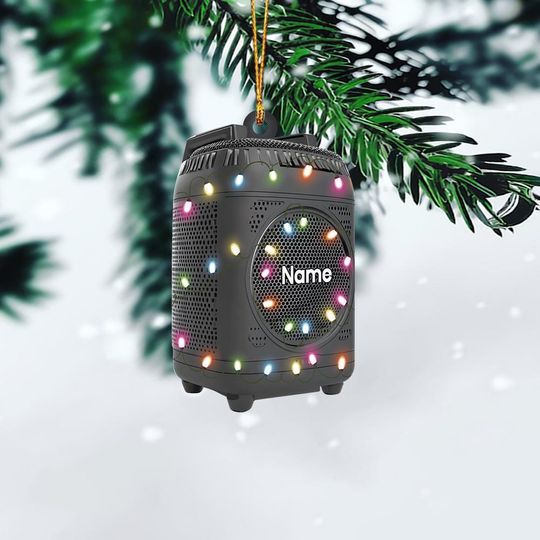 Discover Personalized Portable Speaker Christmas Ornament, Music Speaker Ornament, Loud Speaker Ornament, Speaker Holiday Ornament Gift TD-1106-QGSL