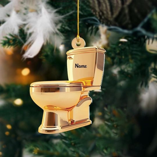 Discover Toilet Ornament, 2D Flat Toilet Christmas Ornament, Funny Ornament, Bathroom Decor, Toilet Car Ornament, Toilet Xmas Ornament ID-1109-IEDO