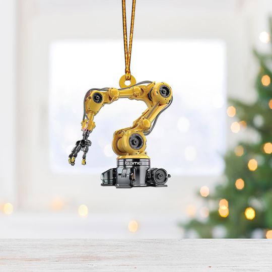 Discover Industrial Robotics Christmas Ornament, Group Robot welding Christmas Ornament, Industrial robotic arm Xmas Ornament TD-1106-M2NU