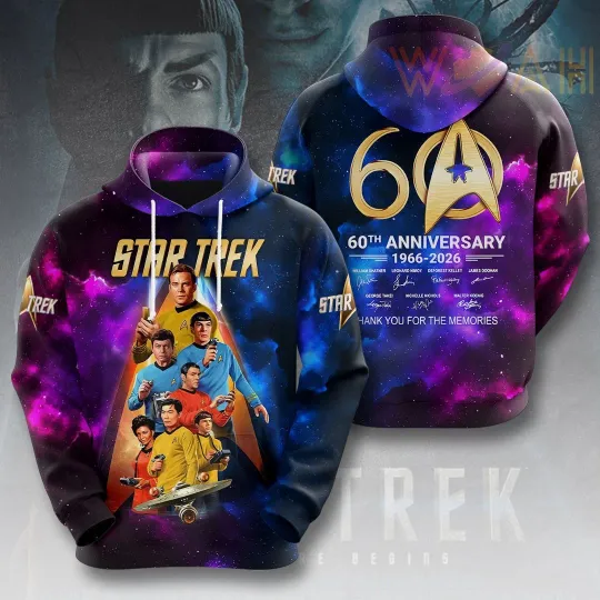 Discover Star Treks 60Th Anniversary 3D Hoodie For Holiday Gift