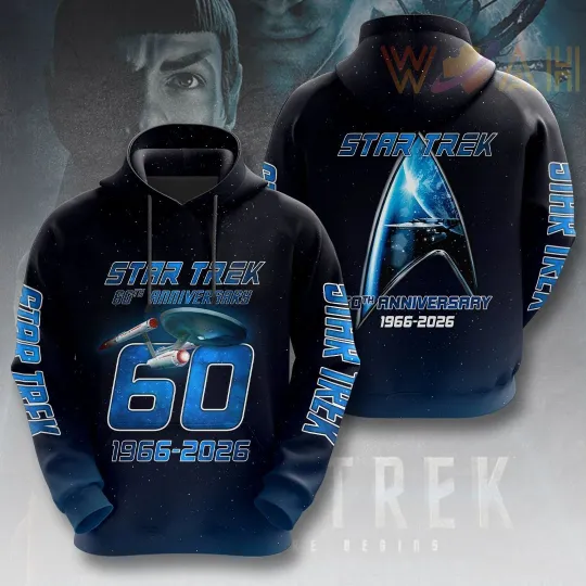 Discover Star Treks 60Th Anniversary 3D Hoodie For Holiday Gift