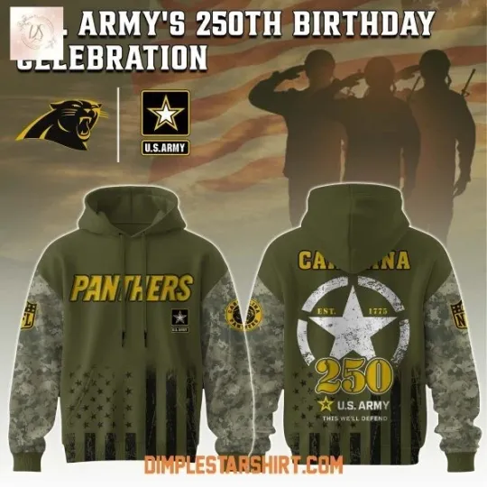 Discover Carolina Panther x US Army’s 250th Anniversary 3D Hoodie