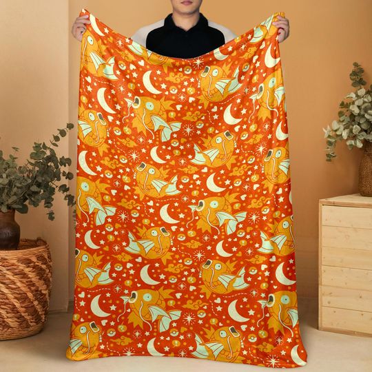 Discover Shiny Magikarp Fleece Blanket Home Decor Throw Blanket Cute Baby Blanket Magikarp Blanket Gifts
