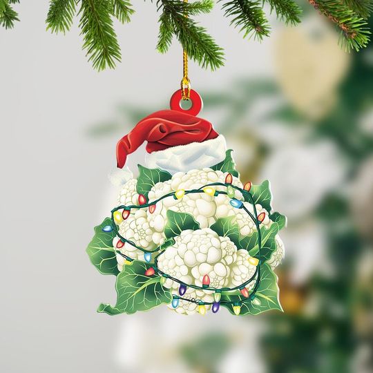 Discover Cauliflowers Christmas Lights Ornament, Cauliflowers Car Ornament, Cauliflowers Flat Hanging Ornament, Cauliflowers Xmas Gift TD-0926-RFUQ