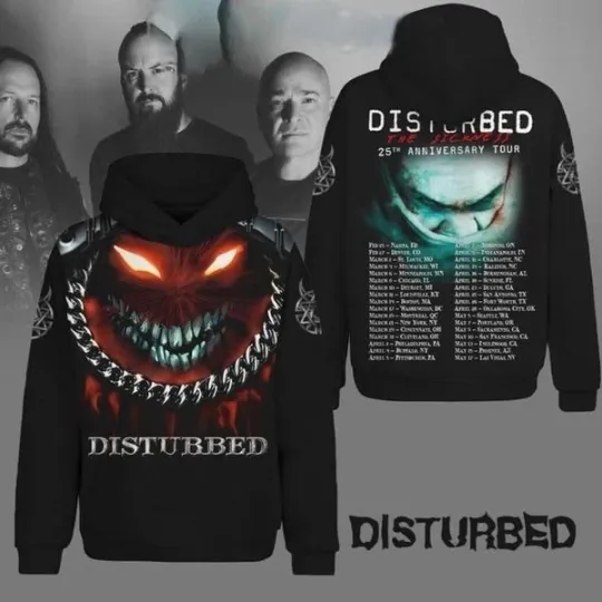 Discover The Disturbed Ready For 2025 Hoodie 3D Polyester Size S-5XL