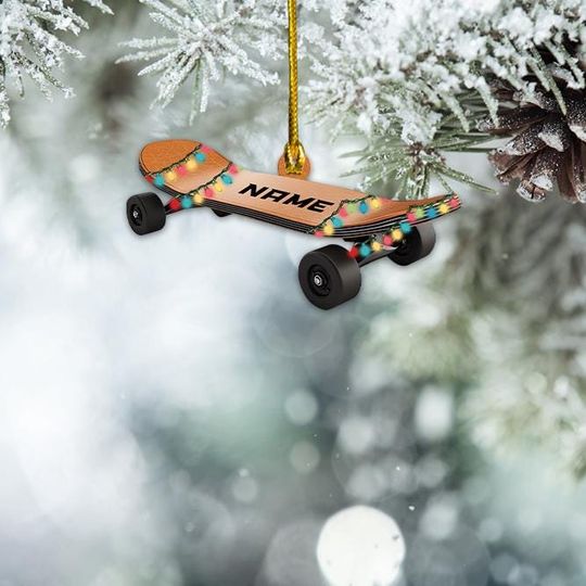 Discover Personalized Skateboard Ornament, Skateboard Christmas Ornament, Skateboard Lovers Ornament, Skateboarding Holiday Ornament TD-1026-Y6SX