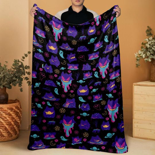 Discover Gengar Fleece Blanket Home Decor Throw Blanket Bedroom Decor Baby Blanket Graffiti Gengar Blanket Gifts