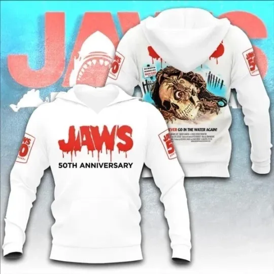 Jaws 3D hoodie Polyester unisex