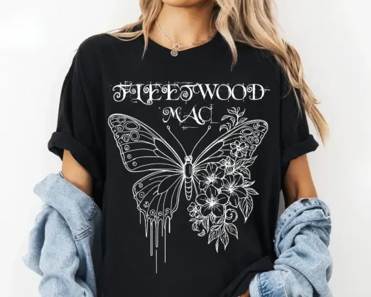 Discover Fleetwood Mac Retro Band T-Shirt Vintage Music Tee Stevie Nicks Shirt