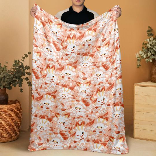 Discover Scorbunny Fleece Blanket, Soft Cozy Fleece Blanket, Warm Baby Blanket