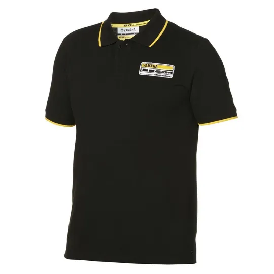 New Official Yamaaha 60th Anniversary Black Polo Shirt, Gift for Fan, Motor.GP Merch