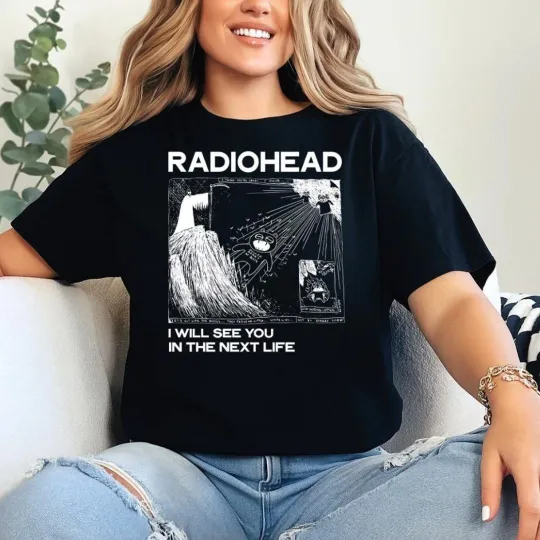 Discover Radiohead Vintage T-Shirt Indie Rock Band Inspired Tee