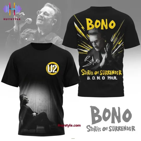 Bono Stories Of Surrender x U2 2025 3D T-Shirt