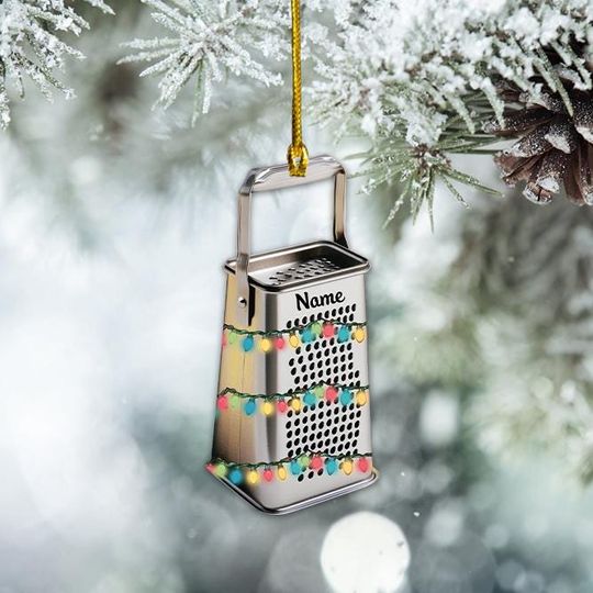 Discover Personalized Cheese Grater Ornament, Cheese Grater Christmas Ornament, Cheese Lovers Ornament Gift, Cooking Ornament, Chef Gift