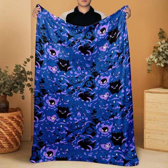 Discover Gengar Fleece Blanket Home Decor Throw Blanket Bedroom Decor Baby Blanket Cute Gengar Blanket Gifts