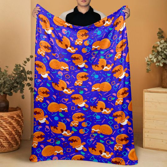 Discover Trapinch Fleece Blanket, Cozy Soft Throw Blanket, Warm Cotton Baby Blanket, Family Blanket for Bedroom Decor, Cute Blanket Birthday Gift