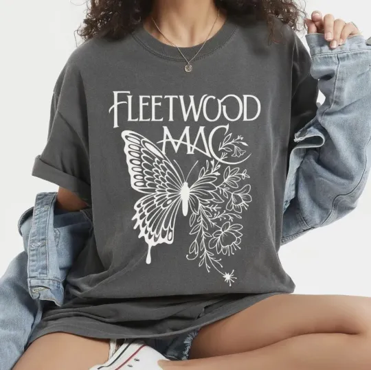 Fleetwood Mac Graphic T-Shirt Vintage Band Tee Retro Music Shirt Stevie Nicks
