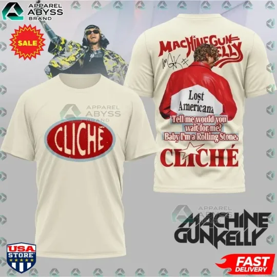 Discover Machine Gun Kelly Lost Americana All Over Print 3D T-Shirt