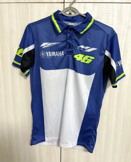 Discover Unsued Large MotoGP YAMAHA VR46 Racing Polo Shirt, Road racing ship From JAPAN◎