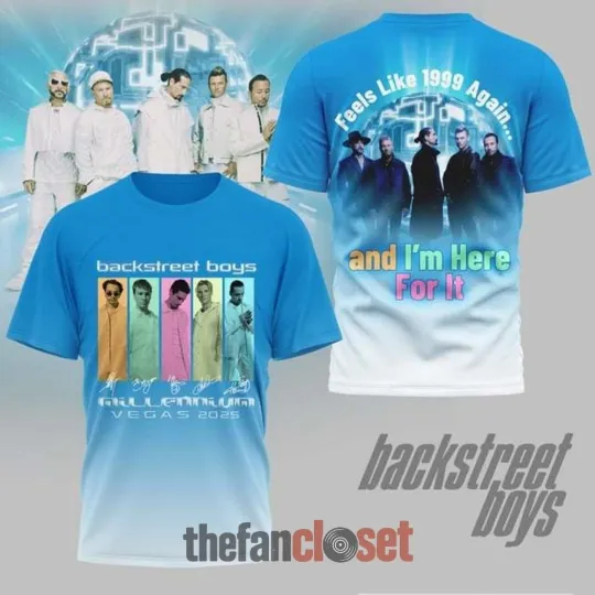 Discover Backstreet Boys In To The Millennium Tour 2025 3D Shirt