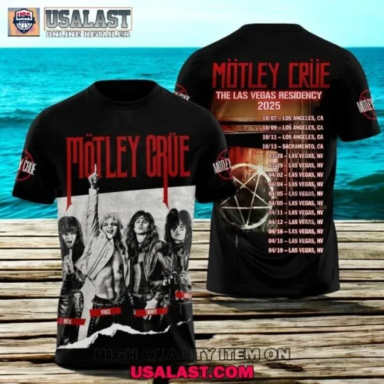 Discover Motley Crue The Las Vegas Residency 2025 3D Shirt