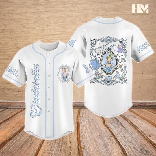 Discover Custom Cinde Princess Baseball Jersey, Disney Princess Jersey Shirt, Cinde Shirt, Magic Kingdom Baseball Shirt, Disney Tee