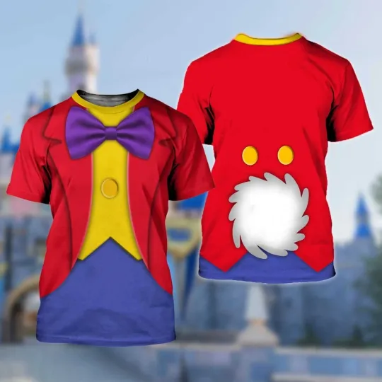 Alice in Wonderland White Rabbit 3D Printed Cosplay T-Shirt for Halloween