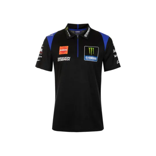 Discover Official 2022 Yamaaha MotoGP Team Factory Racing Black Men's Polo Shirt
