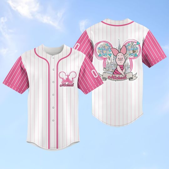 Discover Personalized Piglet Baseball Jersey, Pooh And Piglet Matching Shirt