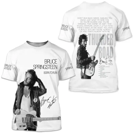 Bruce Springsteen Born To Run 3D T-Shirt Classic 3D T-Shirt Unisex
