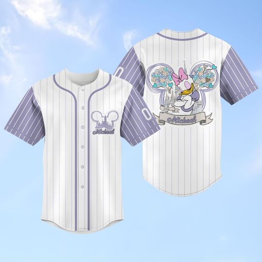 Discover Personalized Daisy Duck Baseball Jersey, Custom Disney Shirt