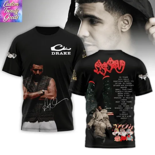 Discover Drake CN Tower Signature 3D T-Shirt