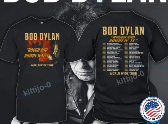 Bob Dylan Rough And Rowdy Ways 2025 Tour T-Shirt