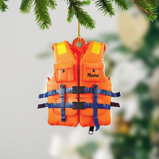 Discover Life Jacket Ornament, Life Jacket Christmas Light Ornament, Life Jacket Car Ornament, Lifeguard Ornament, Life Jacket Xmas TD-1015-2YID