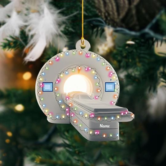 Personalized MRI Machine Ornament, MRI Medical Machine Christmas Ornament, Medical Equipment Ornament, Doctor Nurse Ornament
