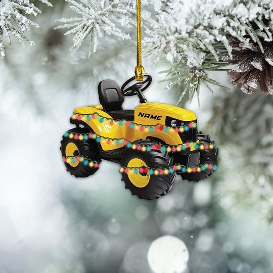 Discover Personalized Lawn Mower Christmas Ornament, Lawn Tractor Christmas Ornament, Gardening Ornament, Farmer Gardener Ornament Gift TD-1024-ZMIR