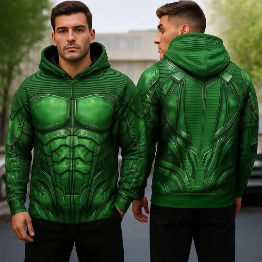 Green Goblin 3D Hoodie, Spider-Man Cosplay Costume