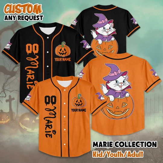 Discover Personalized Marie Halloween Shirt, Custom Aristocats Cat Costume Tee, Cute Disney Cat Halloween Outfit, Trick or Treat Gift
