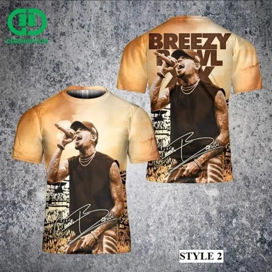 Discover Chris Brown Breezy Bowl XX Shirt 3D