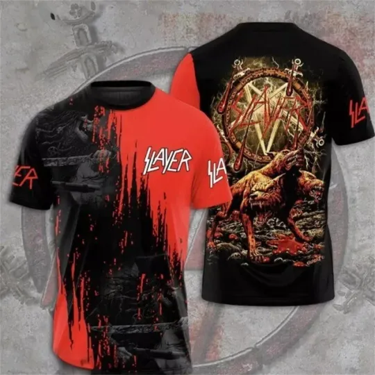 Discover Popular Metal Rock Band Slayer 3D Print T-shirts