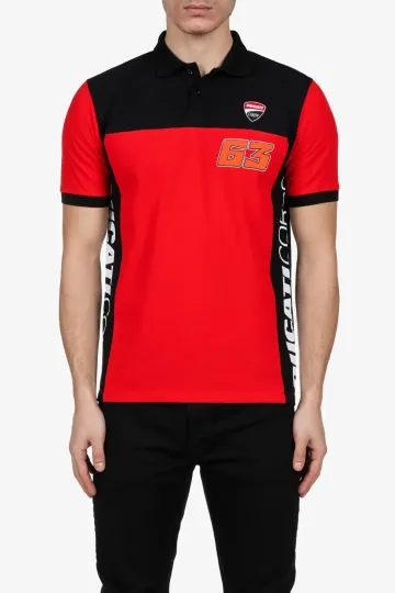 Discover 63 Pecco Bagnaia Ducaatii Corse Rennen Motogp Doppelt Line Poloshirt