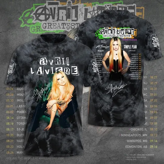 Avril Lavigne Greatest Hits Tour 3D Shirt