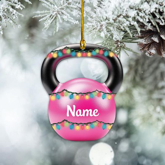 Discover Personalized Kettlebell Ornament, Kettlebell Christmas Ornament, Gym Ornament Gift, Workout Ornament, Fitness Ornament Decor TD-1028-KZJP