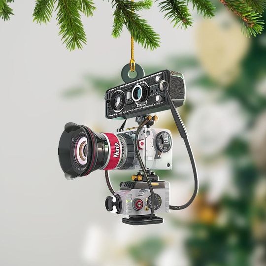 Discover Video Camera Movie Christmas Ornament, Xmas Tree Decor, Loved Video Camera Movie Ornament, Christmas Ornament Gift TD-1024-GX52