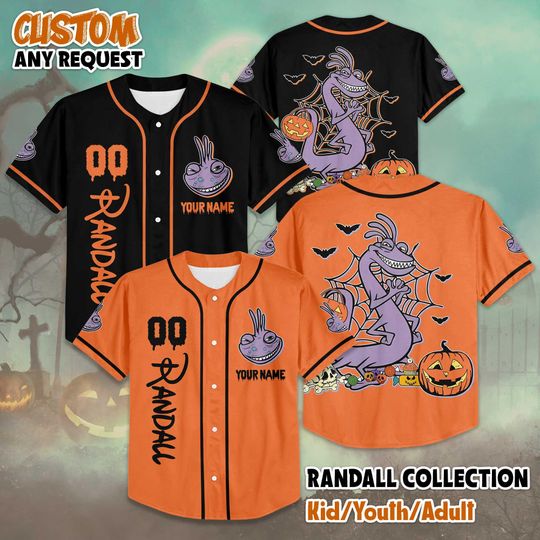 Discover Personalized Randall Boggs Jersey Shirt, Custom Disney Halloween Baseball Team Outfit