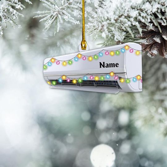 Discover Personalized Air Conditioner Ornament, Air Conditioner Christmas Ornament Gift, Air Conditioner Hanging Ornament Holiday Decor TD-1107-D40X