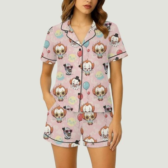 Discover Art The Clown Pajama Set with Pocket - Horror Clown Sleepwear