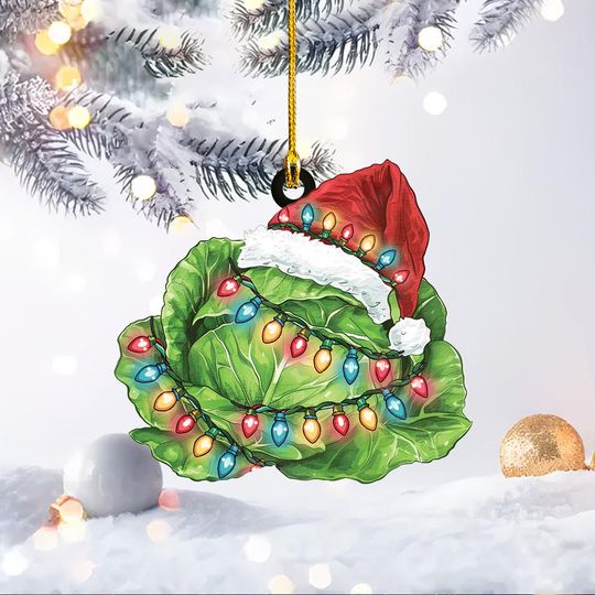 Discover Lettuce Christmas Tree Ornament, Lettuce Car Ornament, Lettuce Flat Hanging Ornament, Lettuce Lovers Xmas Ornament Gift ID-1030-EPJA